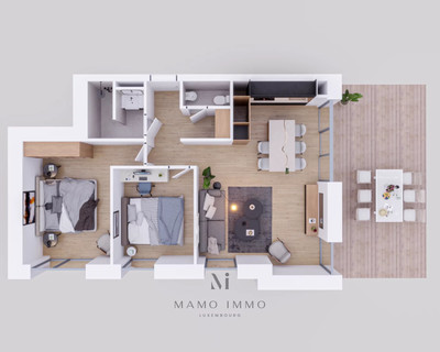 Apartamento com 2 quarto(s) para venda em Heffingen