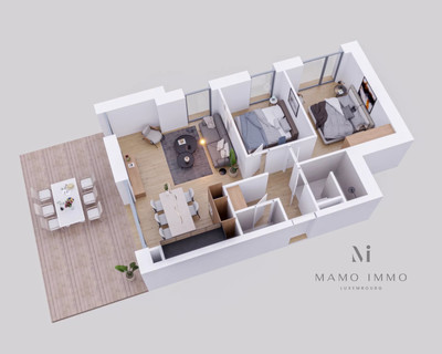 Apartamento com 2 quarto(s) para venda em Heffingen