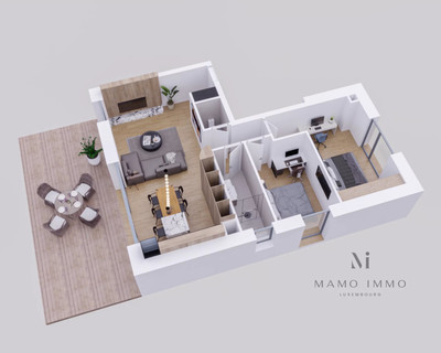 Apartamento com 2 quarto(s) para venda em Heffingen