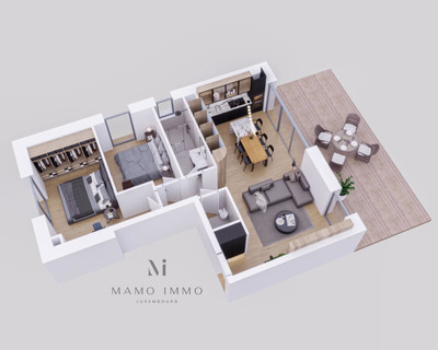 Apartamento com 2 quarto(s) para venda em Heffingen