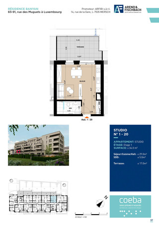 Studio to sell in Luxembourg-Weimershof