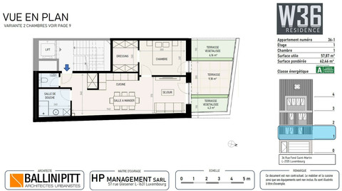 Apartment with 1 bedroom(s) to sell in Luxembourg-Weimerskirch