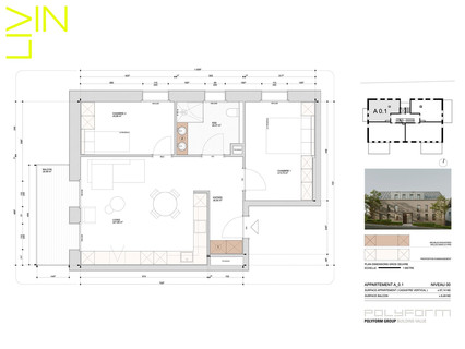 Apartment with 2 bedroom(s) to sell in Heisdorf