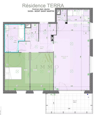 Wohnung 2 Zimmer zu verkaufen in Mont-Saint-Martin