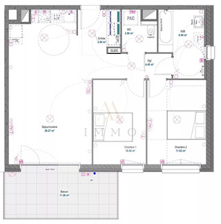 Wohnung 2 Zimmer zu verkaufen in Mont-Saint-Martin