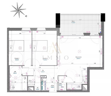 Wohnung 2 Zimmer zu verkaufen in Mont-Saint-Martin