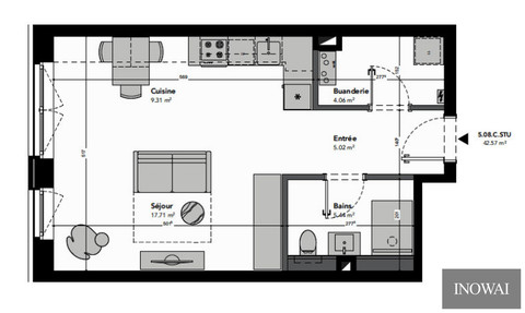 Estúdio para venda em Belval
