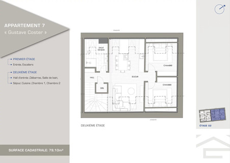 Apartment with 2 bedroom(s) to sell in Reisdorf
