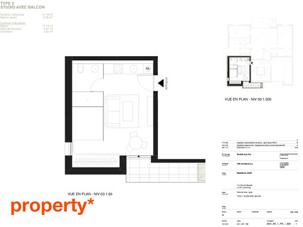 Estúdio para venda em Luxembourg-Kirchberg
