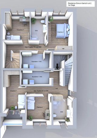 Apartamento com 2 quarto(s) para venda em Garnich