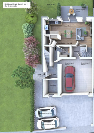 Apartamento com 2 quarto(s) para venda em Garnich