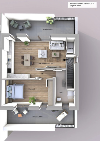 Apartamento com 2 quarto(s) para venda em Garnich