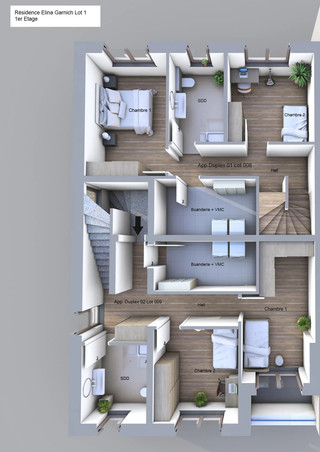 Apartamento com 2 quarto(s) para venda em Garnich