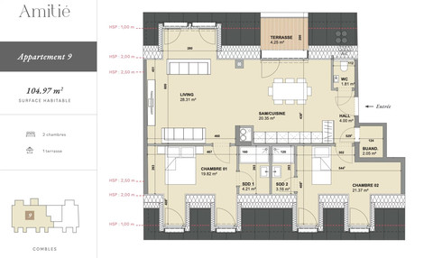 Apartamento com 2 quarto(s) para venda em Mondorf-les-Bains