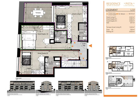 Duplex 3 chambre(s) à vendre à Luxembourg-Neudorf