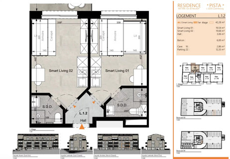Apartamento com 2 quarto(s) para venda em Luxembourg-Neudorf