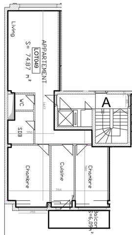 Appartement 2 chambre(s) à vendre à Luxembourg