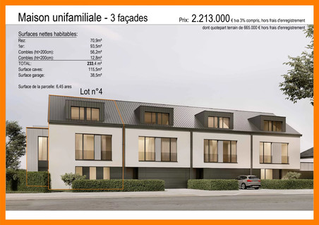 Maison 3 chambre(s) à vendre à Sandweiler