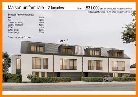 Maison 3 chambre(s) à vendre à Sandweiler