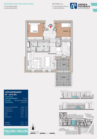 Apartment with 2 bedroom(s) to sell in Diekirch