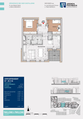 Apartment with 2 bedroom(s) to sell in Diekirch