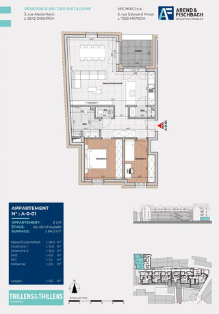 Apartment with 2 bedroom(s) to sell in Diekirch