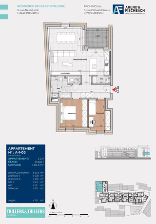 Apartment with 2 bedroom(s) to sell in Diekirch