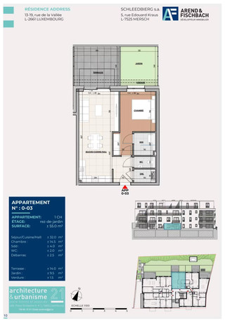 Apartamento com 1 quarto(s) para venda em Luxembourg-Hollerich