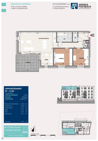 Apartamento com 2 quarto(s) para venda em Luxembourg-Hollerich