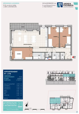 Apartamento com 3 quarto(s) para venda em Luxembourg-Hollerich
