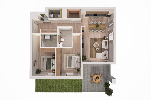 Wohnung 2 Zimmer zu verkaufen in Steinfort