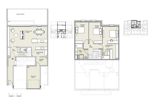 Maisonettewohnung 3 Zimmer zu verkaufen in Leudelange
