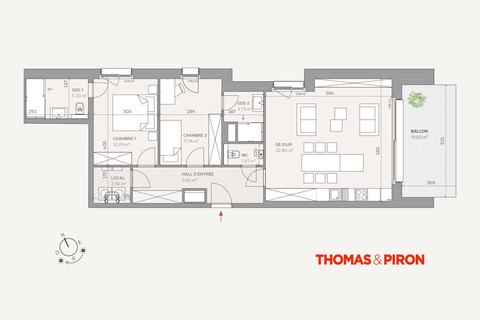 Apartment with 2 bedroom(s) to sell in Luxembourg-Belair