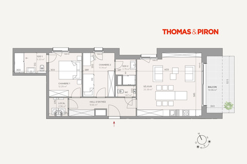 Apartment with 2 bedroom(s) to sell in Luxembourg-Belair